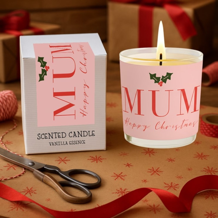 Vanilla Scented Christmas Candle - Mum Happy Christmas Vanilla Scented Christmas Candle - Mum Happy Christmas