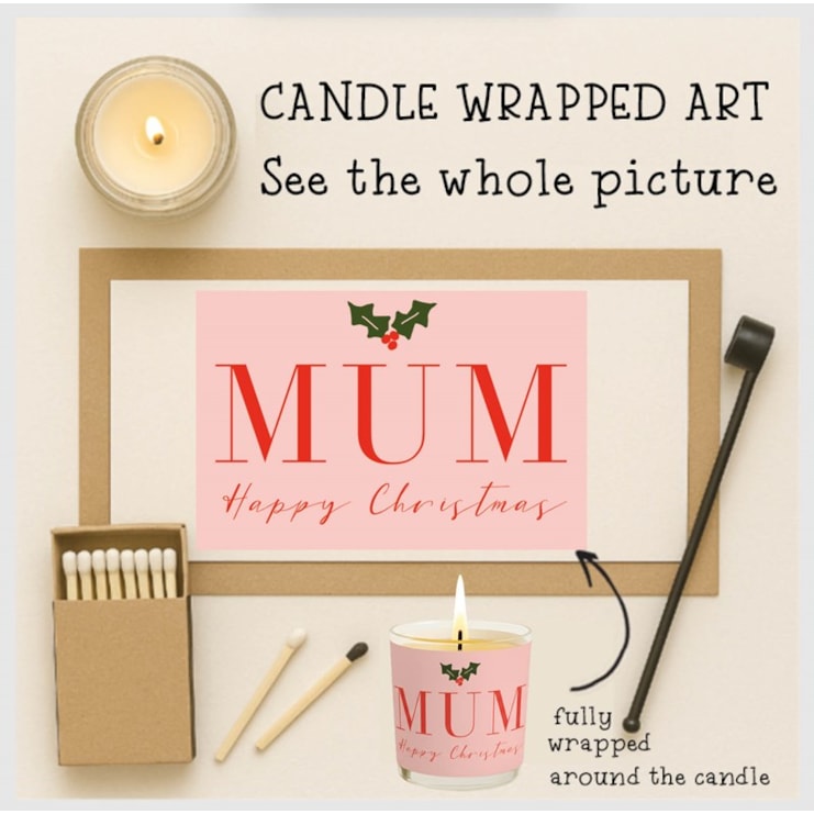 Vanilla Scented Christmas Candle - Mum Happy Christmas