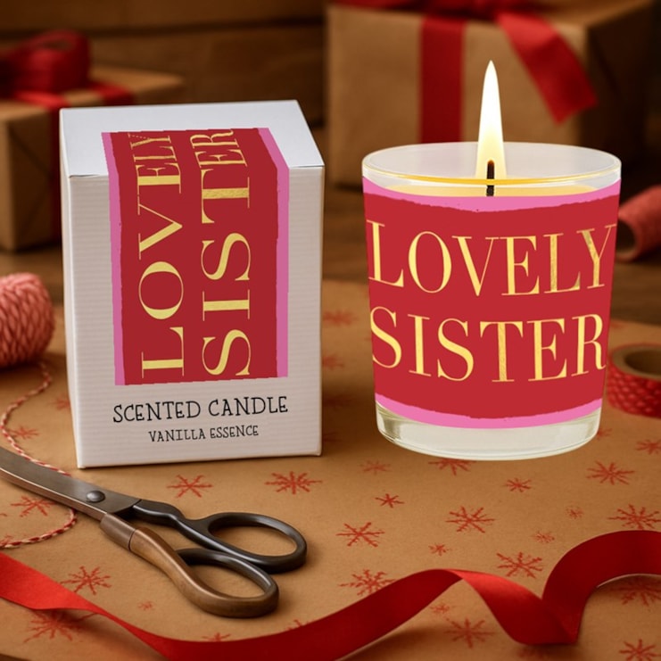 Vanilla Scented Christmas Candle - Lovely Sister Vanilla Scented Christmas Candle - Lovely Sister