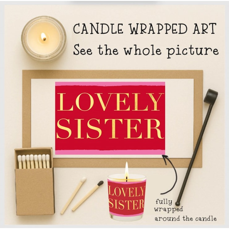 Vanilla Scented Christmas Candle - Lovely Sister
