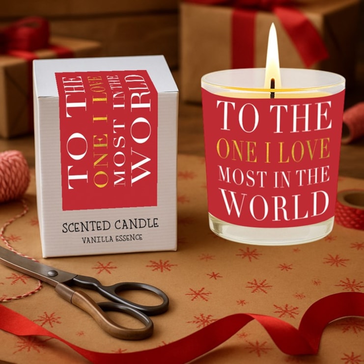 Vanilla Scented Christmas Candle - To The One I Love