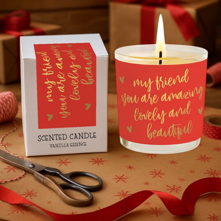 Vanilla Scented Christmas Candle - My Friend