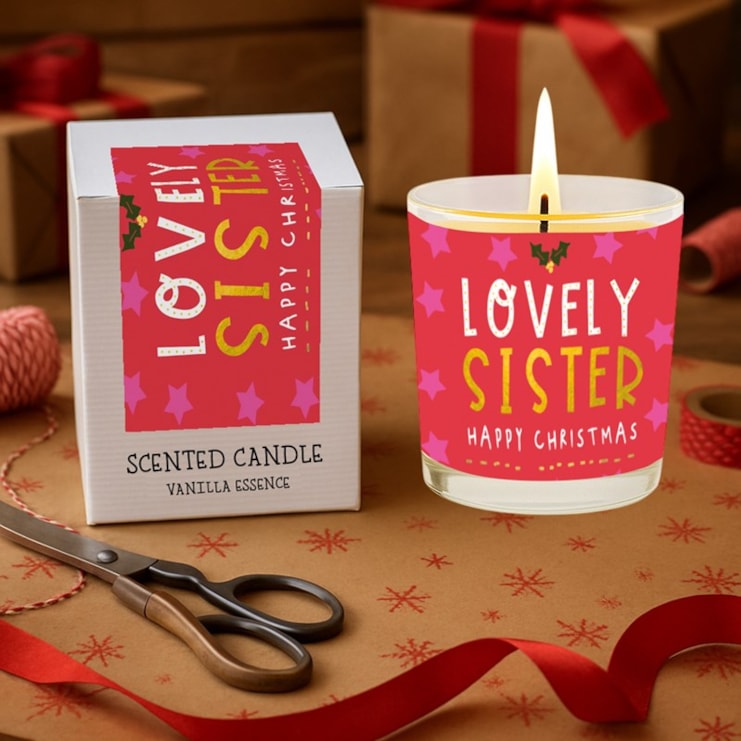 Vanilla Scented Christmas Candle - Lovely Sister Vanilla Scented Christmas Candle - Lovely Sister