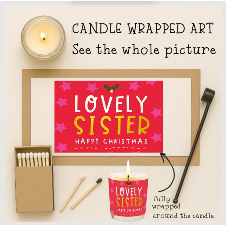 Vanilla Scented Christmas Candle - Lovely Sister Vanilla Scented Christmas Candle - Lovely Sister