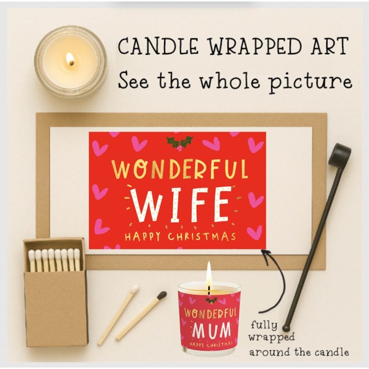 Vanilla Scented Christmas Candle - Wonderful Wife Vanilla Scented Christmas Candle - Wonderful Wife