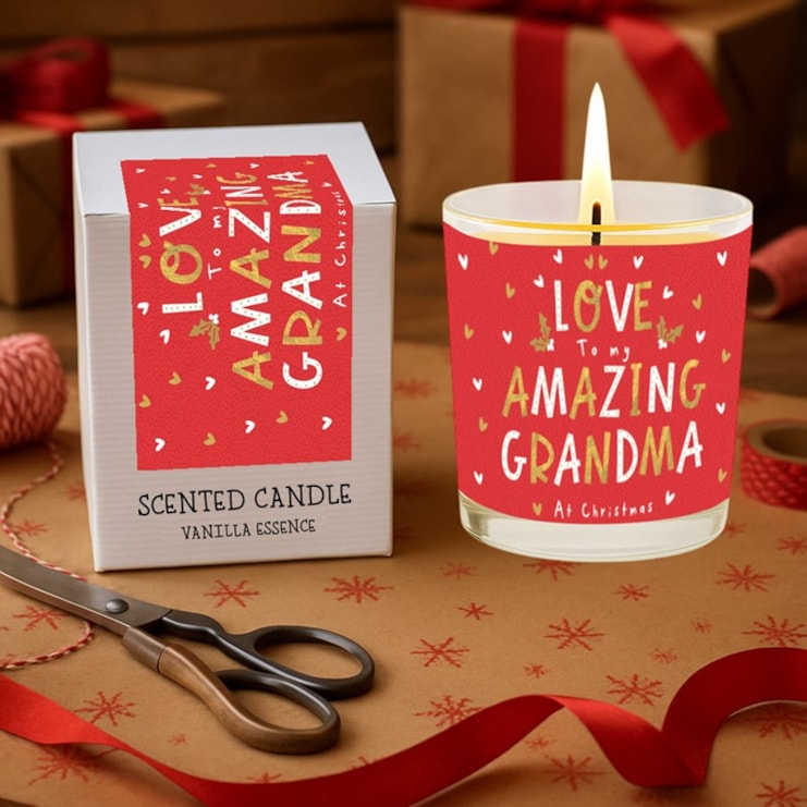 Vanilla Scented Christmas Candle - Love To My Amazing Grandma Vanilla Scented Christmas Candle - Love To My Amazing Grandma