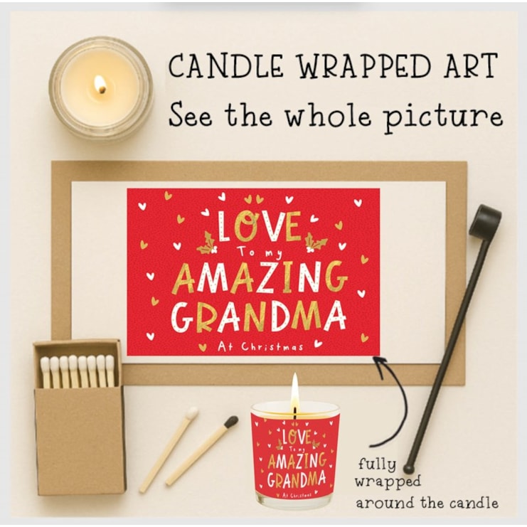 Vanilla Scented Christmas Candle - Love To My Amazing Grandma Vanilla Scented Christmas Candle - Love To My Amazing Grandma