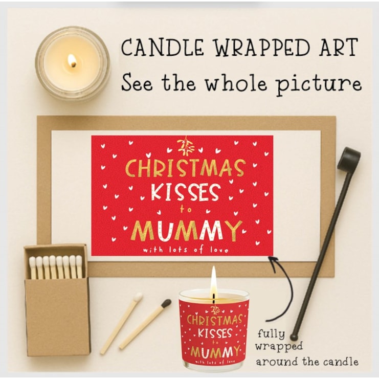 Vanilla Scented Christmas Candle - Christmas Kisses To Mummy
