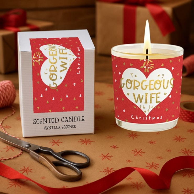 Vanilla Scented Christmas Candle - To My Gorgeous Wife Vanilla Scented Christmas Candle - To My Gorgeous Wife