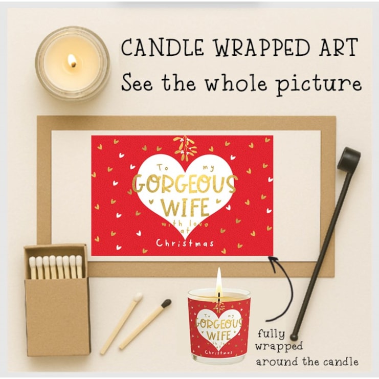 Vanilla Scented Christmas Candle - To My Gorgeous Wife