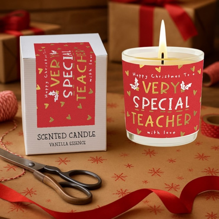 Vanilla Scented Christmas Candle - Very Special Teacher