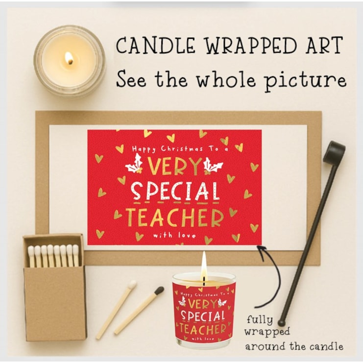Vanilla Scented Christmas Candle - Very Special Teacher