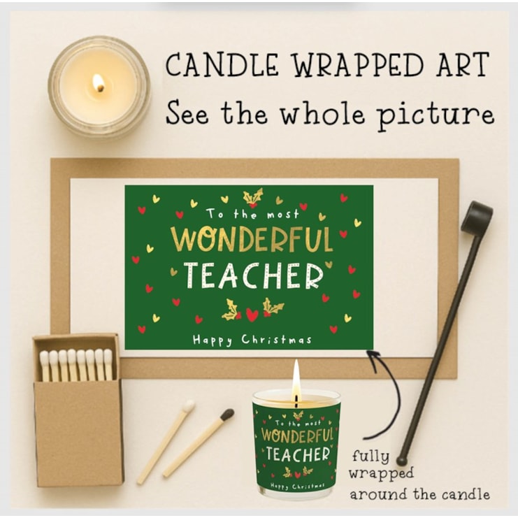 Vanilla Scented Christmas Candle - Very Special Teacher Vanilla Scented Christmas Candle - Very Special Teacher