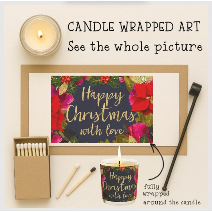 Vanilla Scented Christmas Candle - With Love