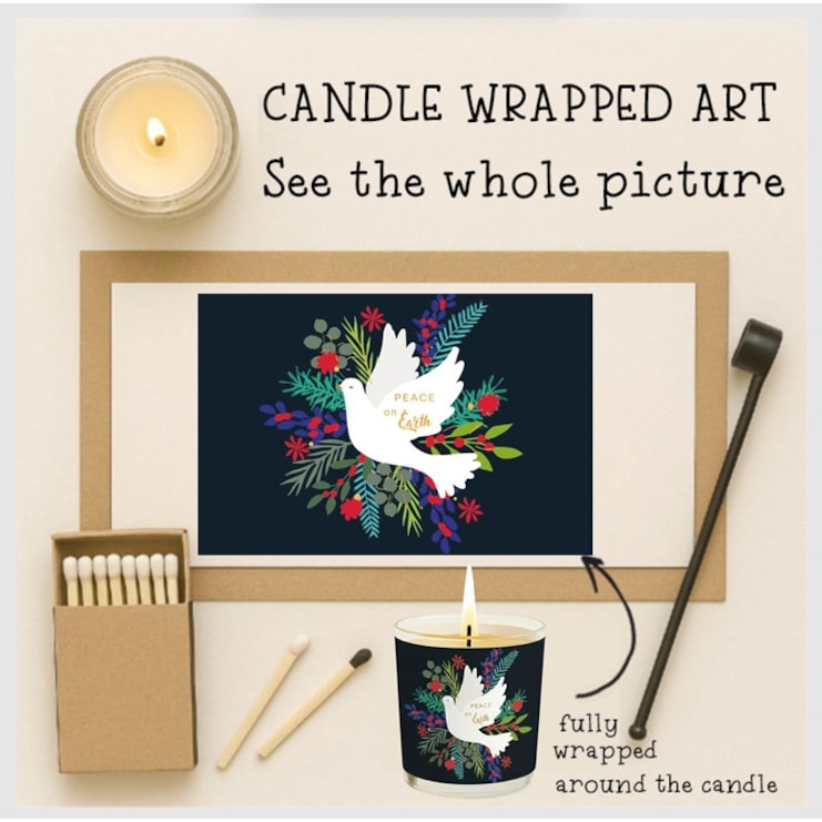 Vanilla Scented Christmas Candle - Peace On Earth Vanilla Scented Christmas Candle - Peace On Earth