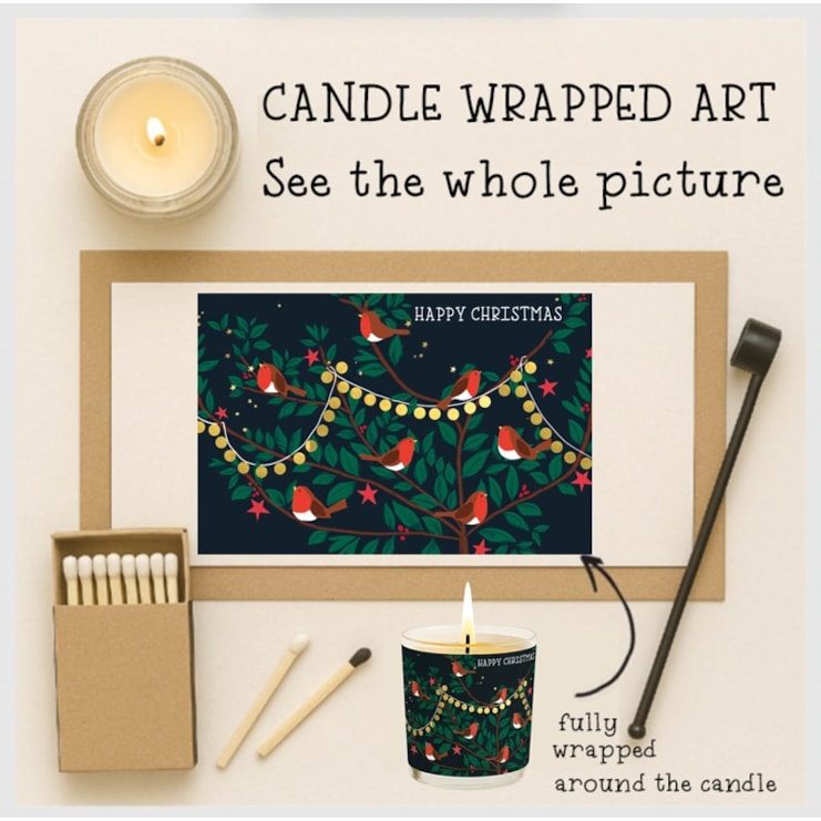 Vanilla Scented Christmas Candle - Robins