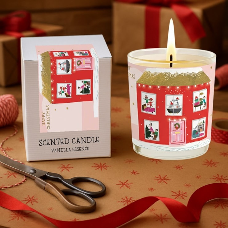 Vanilla Scented Christmas Candle - Christmas House Vanilla Scented Christmas Candle - Christmas House