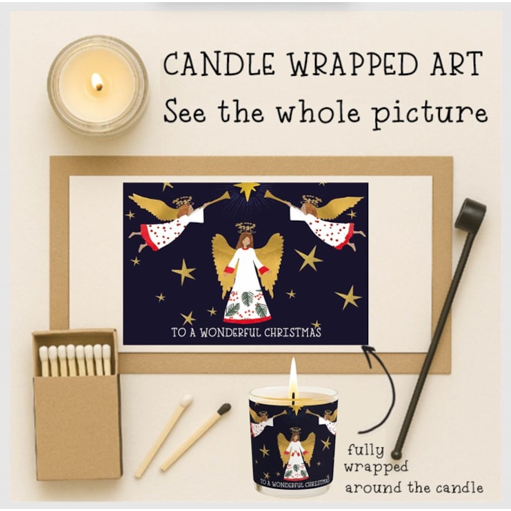 Vanilla Scented Christmas Candle - Angels Vanilla Scented Christmas Candle - Angels