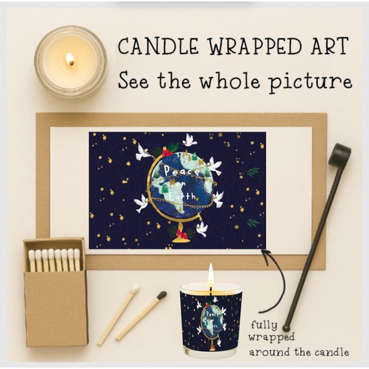 Vanilla Scented Christmas Candle - Peace On Earth Vanilla Scented Christmas Candle - Peace On Earth