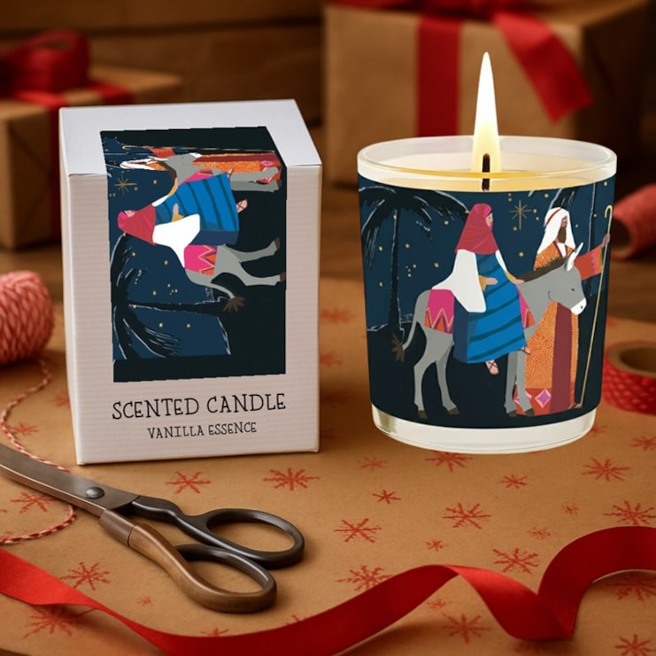 Vanilla Scented Christmas Candle - Mary and Joseph Vanilla Scented Christmas Candle - Mary and Joseph