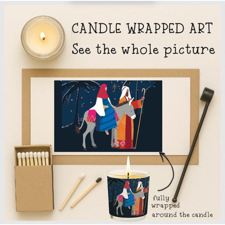 Vanilla Scented Christmas Candle - Mary and Joseph
