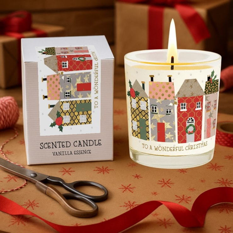 Vanilla Scented Christmas Candle - Christmas Street Vanilla Scented Christmas Candle - Christmas Street