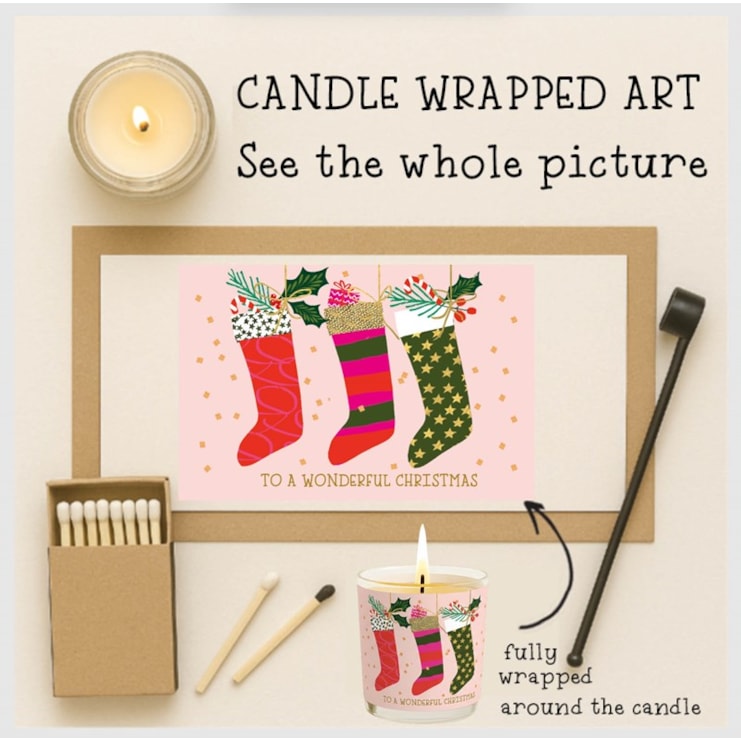Vanilla Scented Christmas Candle - Christmas Stockings Vanilla Scented Christmas Candle - Christmas Stockings