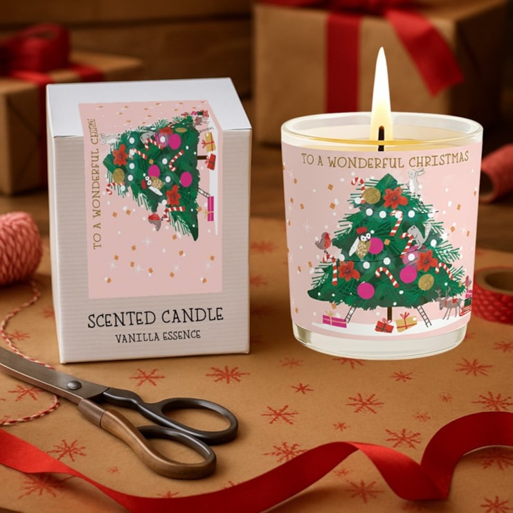 Vanilla Scented Christmas Candle - Christmas Tree