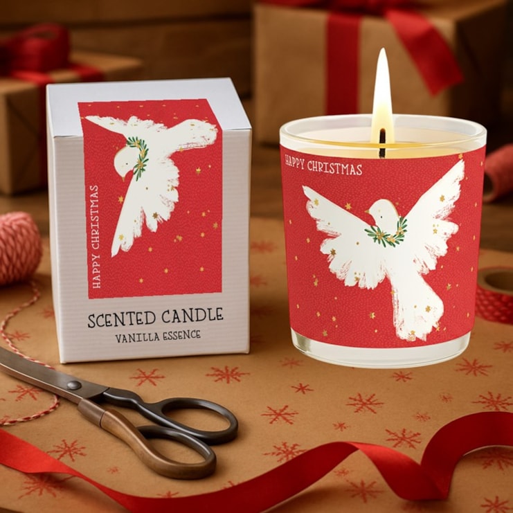Vanilla Scented Christmas Candle - White Dove Vanilla Scented Christmas Candle - White Dove
