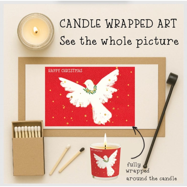 Vanilla Scented Christmas Candle - White Dove