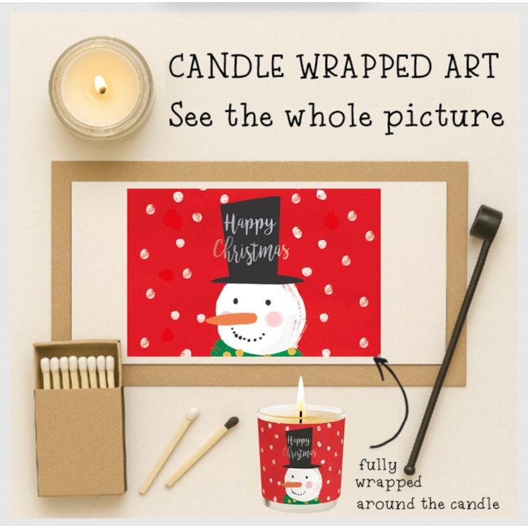 Vanilla Scented Christmas Candle - Snowman In A Top Hat Vanilla Scented Christmas Candle - Snowman In A Top Hat