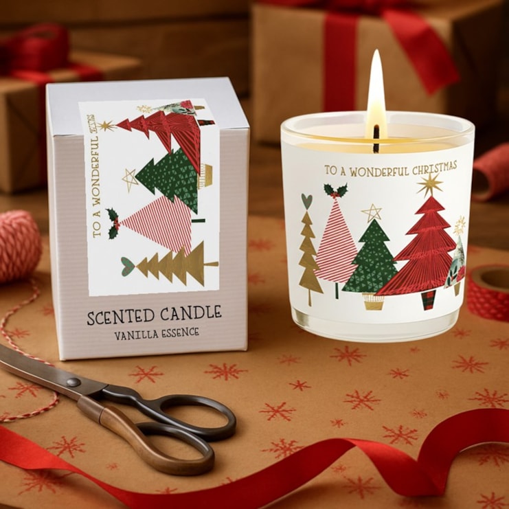 Vanilla Scented Christmas Candle - Christmas Trees Vanilla Scented Christmas Candle - Christmas Trees