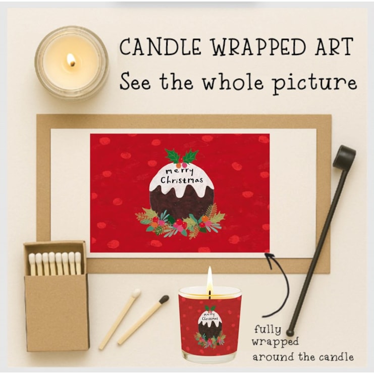 Vanilla Scented Christmas Candle - Christmas Pudding