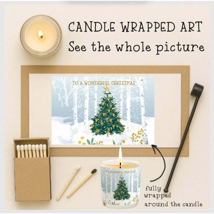 Vanilla Scented Christmas Candle - Christmas Tree In A Snowy Woodland Vanilla Scented Christmas Candle - Christmas Tree In A Snowy Woodland