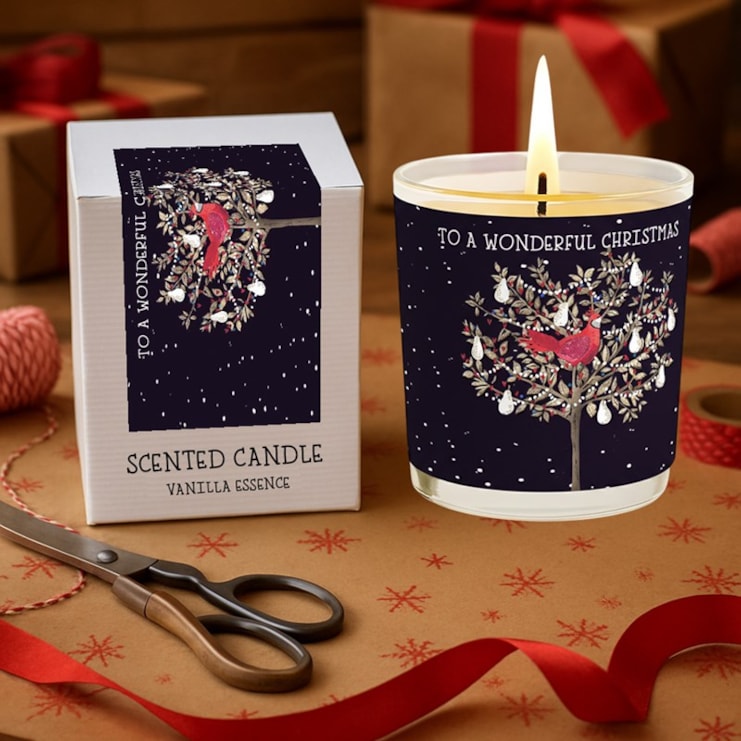 Vanilla Scented Christmas Candle - Partridge In A Pear Tree