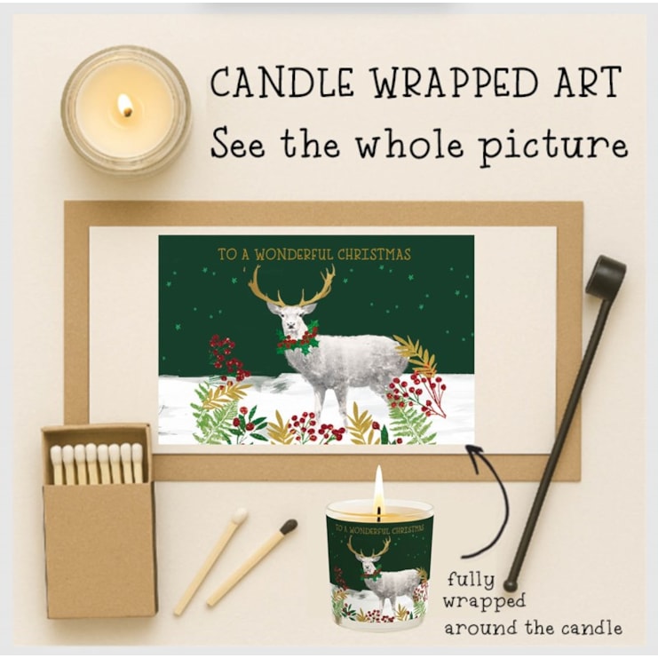 Vanilla Scented Christmas Candle - Reindeer