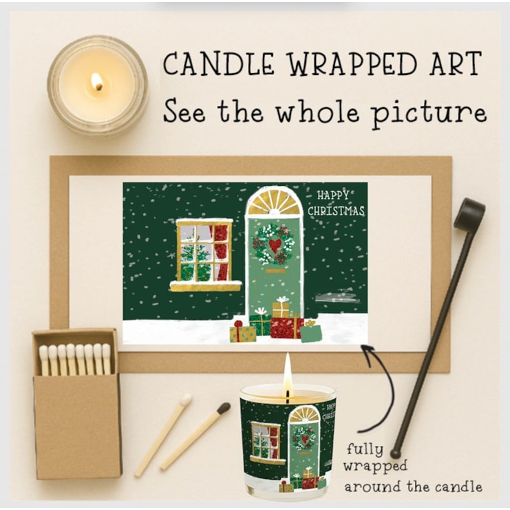 Vanilla Scented Christmas Candle - Snowy Front Door Vanilla Scented Christmas Candle - Snowy Front Door