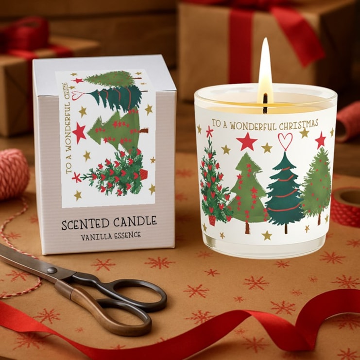 Vanilla Scented Christmas Candle - Christmas Trees Vanilla Scented Christmas Candle - Christmas Trees