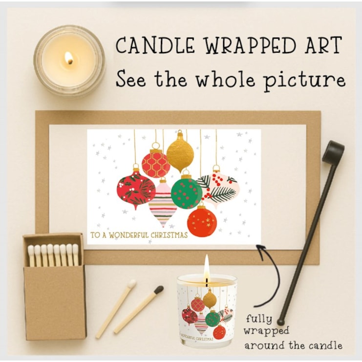 Vanilla Scented Christmas Candle - Christmas Baubles