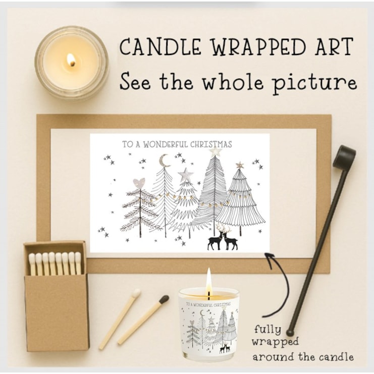 Vanilla Scented Christmas Candle - Reindeer In The Trees