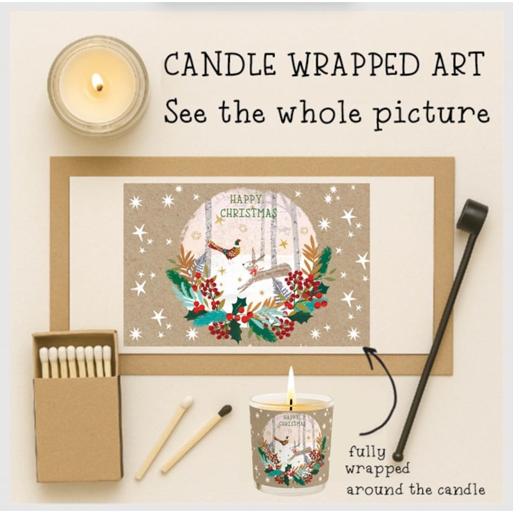 Vanilla Scented Christmas Candle - Animals In A Snowy Woodland Vanilla Scented Christmas Candle - Animals In A Snowy Woodland