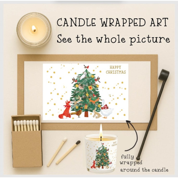 Vanilla Scented Christmas Candle - Animals Around The Tree Vanilla Scented Christmas Candle - Animals Around The Tree