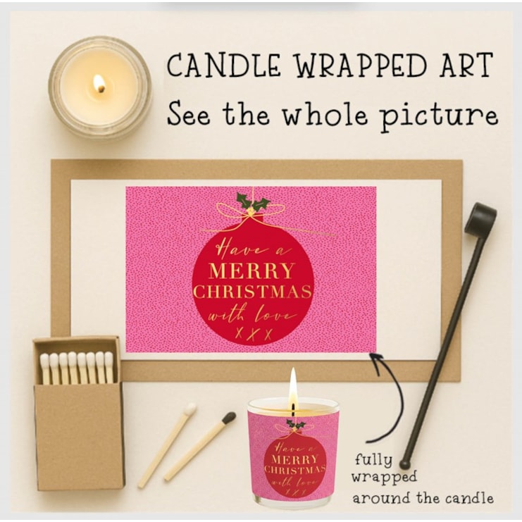 Vanilla Scented Christmas Candle - Merry Christmas Bauble Vanilla Scented Christmas Candle - Merry Christmas Bauble