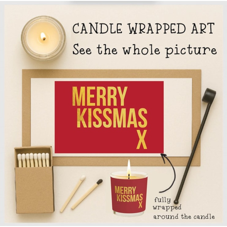 Vanilla Scented Christmas Candle - Merry Kissmas Vanilla Scented Christmas Candle - Merry Kissmas