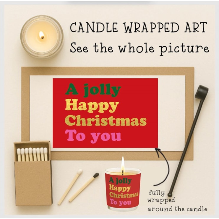 Vanilla Scented Christmas Candle - A Jolly Happy Christmas Vanilla Scented Christmas Candle - A Jolly Happy Christmas