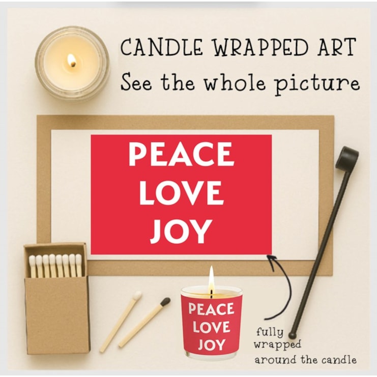 Vanilla Scented Christmas Candle - Peace Love Joy Vanilla Scented Christmas Candle - Peace Love Joy