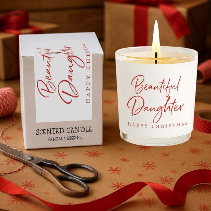 Vanilla Scented Christmas Candle - Beautiful Daughter Vanilla Scented Christmas Candle - Beautiful Daughter
