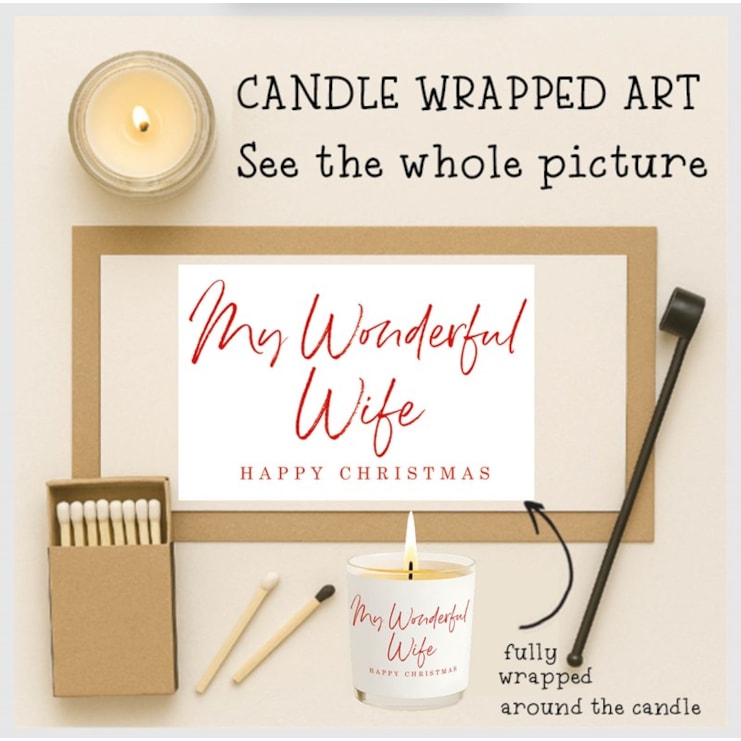 Vanilla Scented Christmas Candle - My Wonderful Wife Vanilla Scented Christmas Candle - My Wonderful Wife