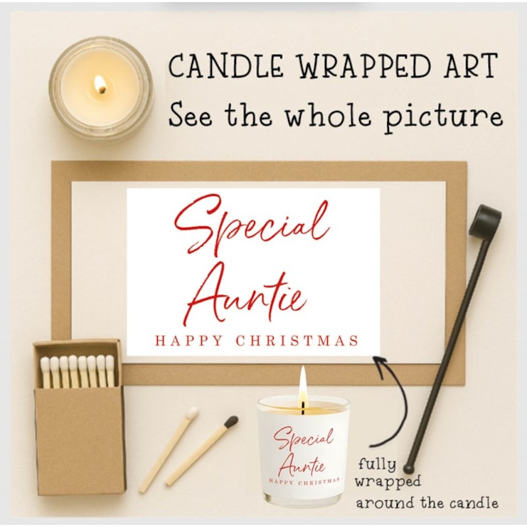 Vanilla Scented Christmas Candle - Special Auntie Vanilla Scented Christmas Candle - Special Auntie