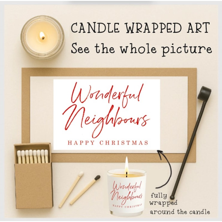 Vanilla Scented Christmas Candle - Wonderful Neighbours
